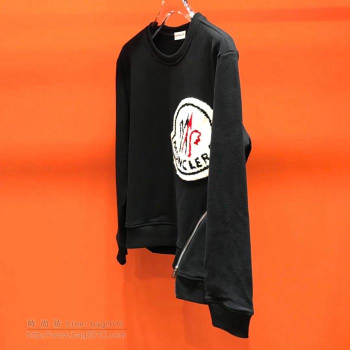 Moncler男裝 Moncler19/20FW新款衛衣 超厚高品質 盟可睞黑色圓領男衛衣  tzy2285